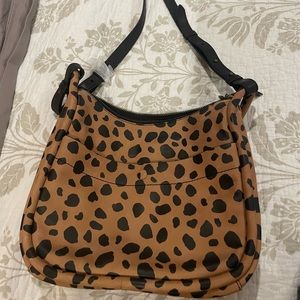 Lucky Brand cheetah crossbody leather
